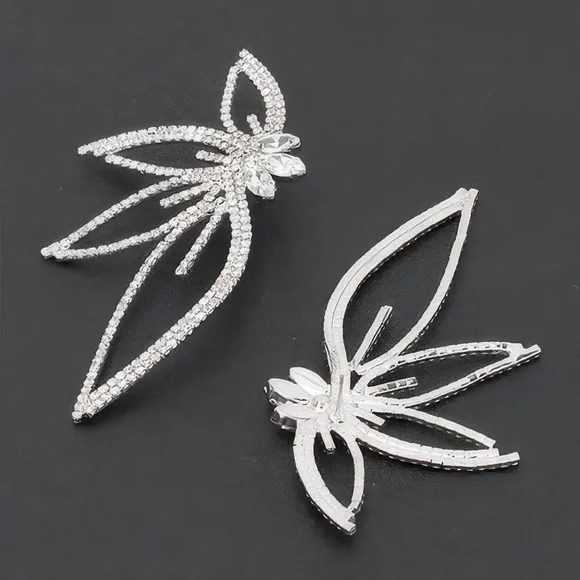 Rhinestone Flower Earring - Picture 3 of 3